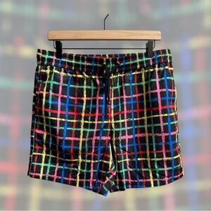 NEW Teddy Fresh Checkered Crayon Multicolor Shorts – Black – Men’s M‎ Streetwear